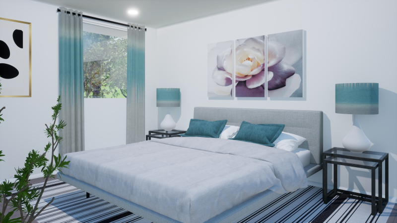 bedroom design 3d rendering interior design
